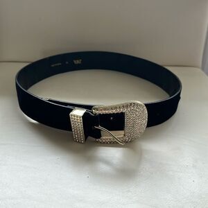 Zara rhinestone and velvet cowgirl belt